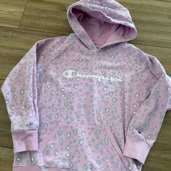Champion Girls Large Leopard Print Athletic Hoodie - Picture 8 of 16